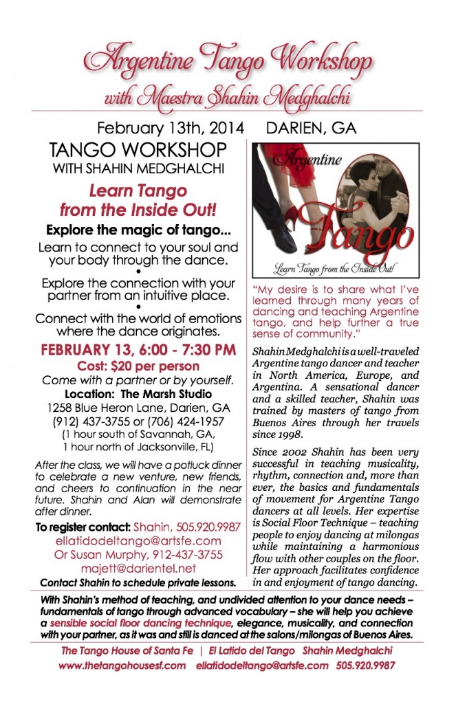 Tango Workshop - Darien/Savannah, GA