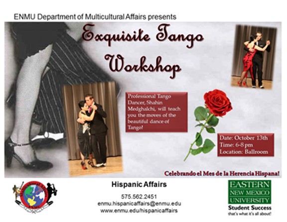 Eastern New Mexico University Tango Workshop with Shahin Medghalchi